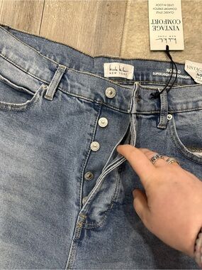 Nicole Miller high rise button jeans